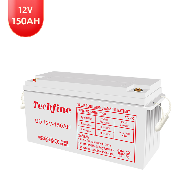 Techfine Solarbatterie 12V 150AH Blei-Säure-Batterie netzunabhängig