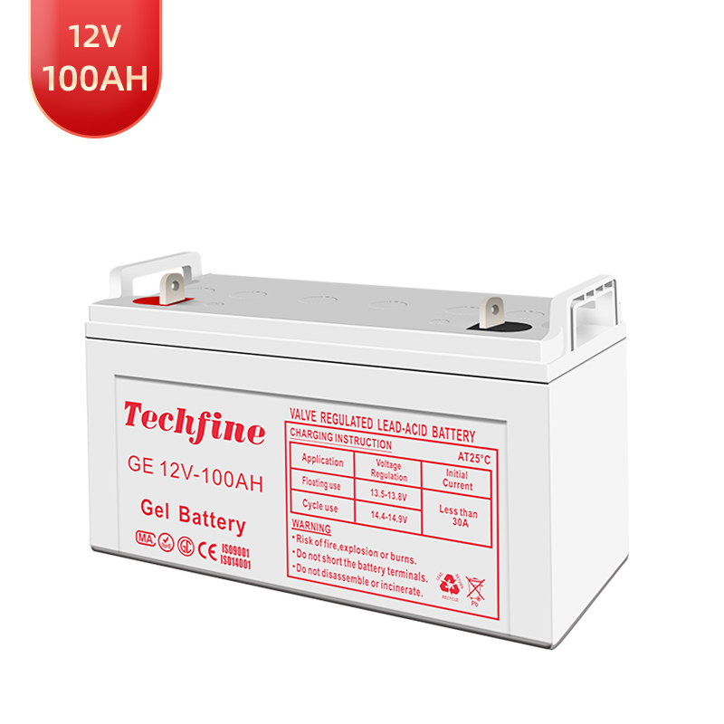Techfine Solarbatterie 12V 100AH ​​Gelbatterie netzunabhängig