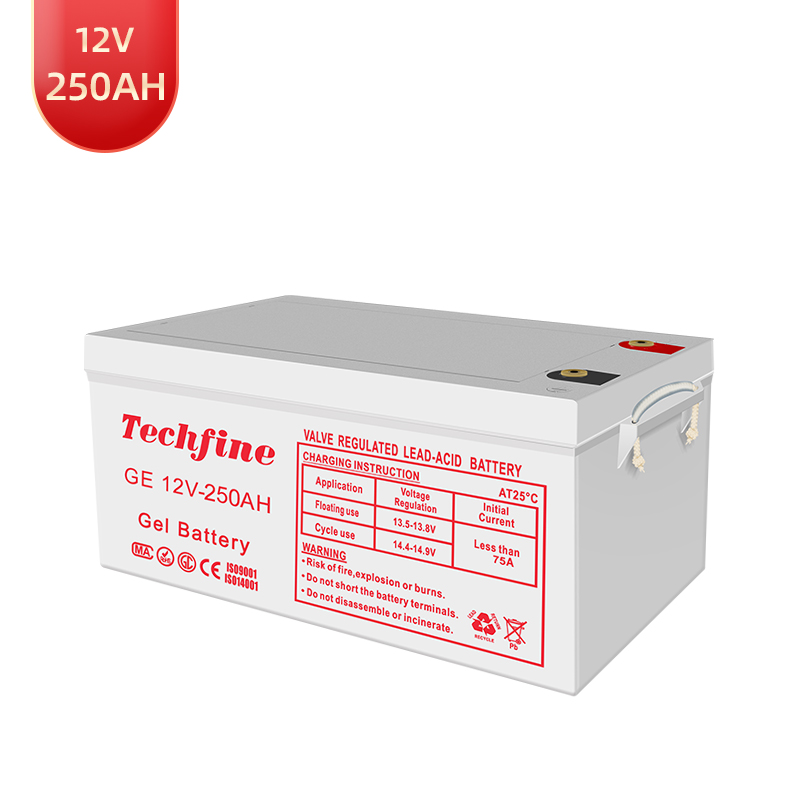 Techfine Solarbatterie 12V 250AH Gelbatterie netzunabhängig